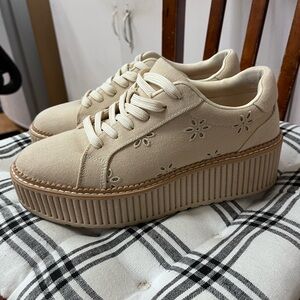 Dolce Vita Beige Platform Sneakers